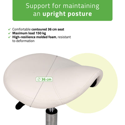 Balninė masažuotojo kėdė Habys Lila Comfy Base, balta k501 – nuotrauka 2