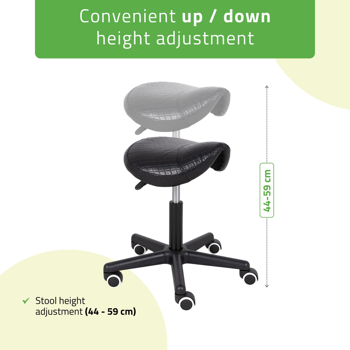 Balninė masažuotojo kėdė Habys Lumo Comfy Base dygsniuota, juoda k515, dygsniuota – nuotrauka 5