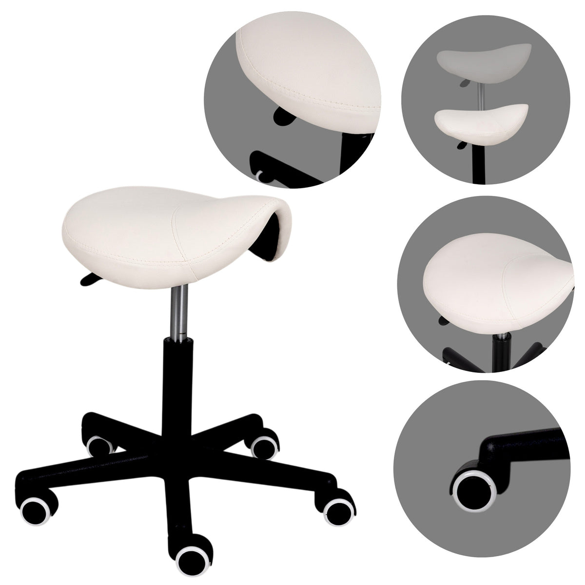 Balninė masažuotojo kėdė Habys Lumo Comfy Base, balta k501 – nuotrauka 1