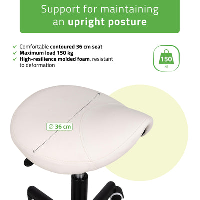 Balninė masažuotojo kėdė Habys Lumo Comfy Base, balta k501 – nuotrauka 2