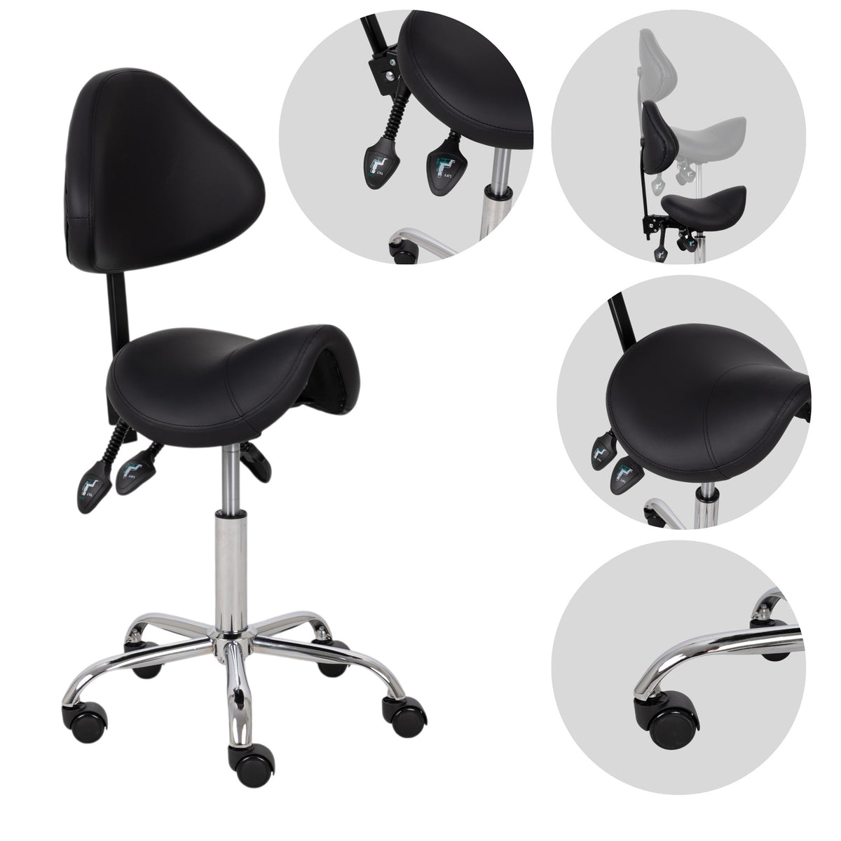 Balninė masažuotojo kėdė Habys Sola Comfy Base, juoda k515 – nuotrauka 1