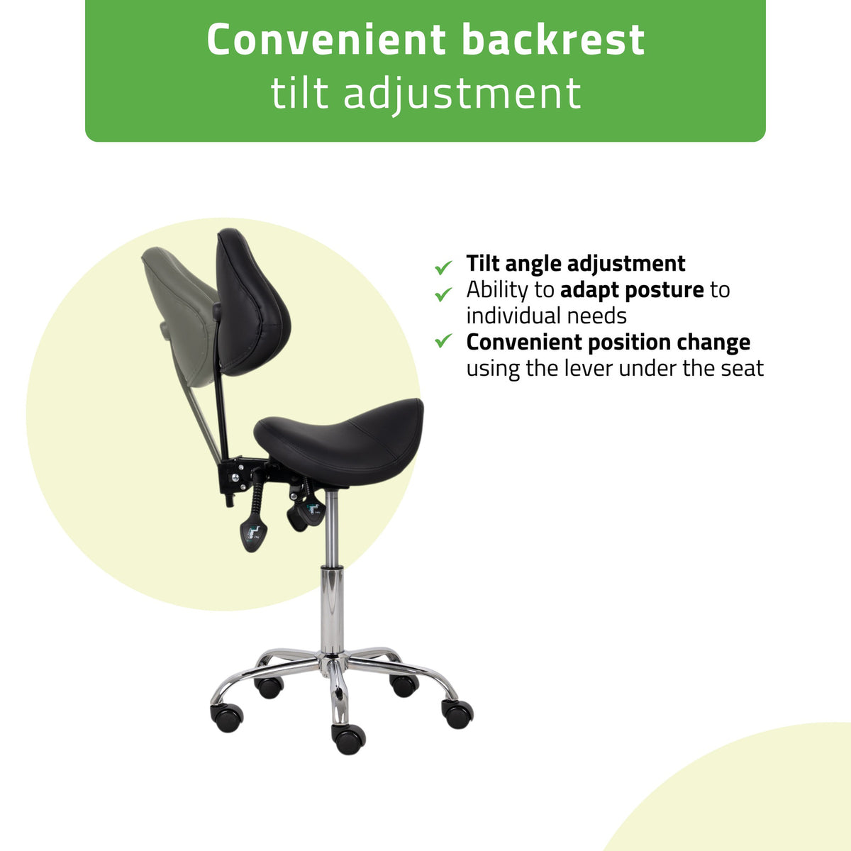Balninė masažuotojo kėdė Habys Sola Comfy Base, juoda k515 – nuotrauka 2