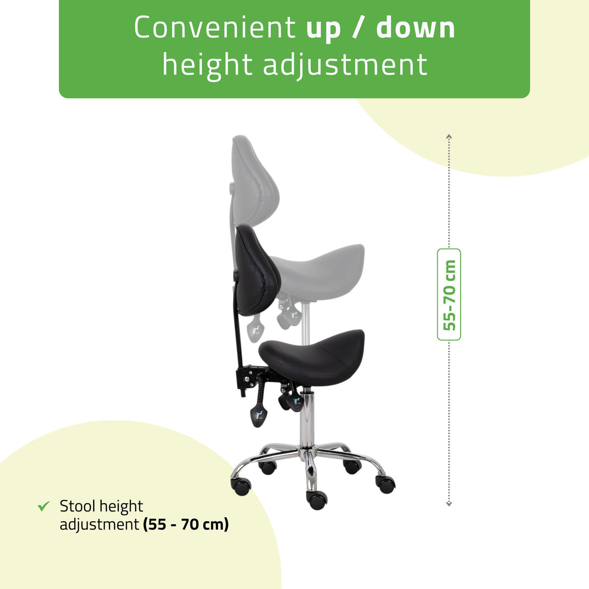 Balninė masažuotojo kėdė Habys Sola Comfy Base, juoda k515 – nuotrauka 5