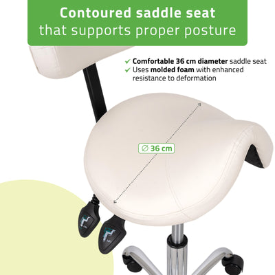 Balninė masažuotojo kėdė Habys Sola Comfy Base, balta k501 – nuotrauka 3