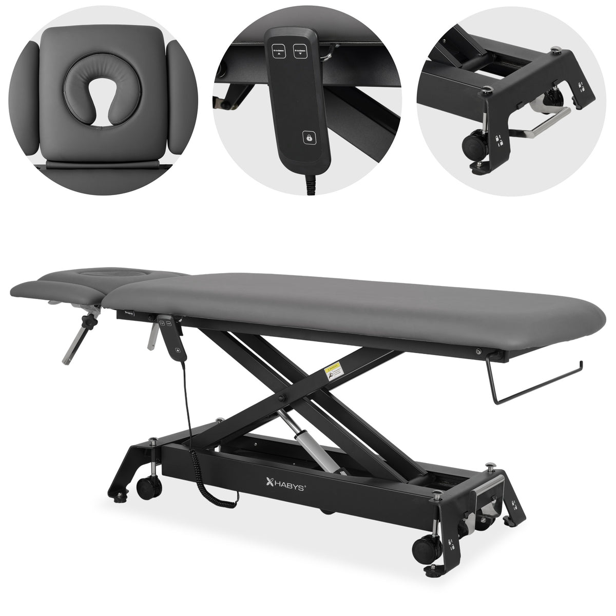 Elektrinis masažo stalas Habys Evero Cross X4 ERGO, Pilka K722, T-SS056