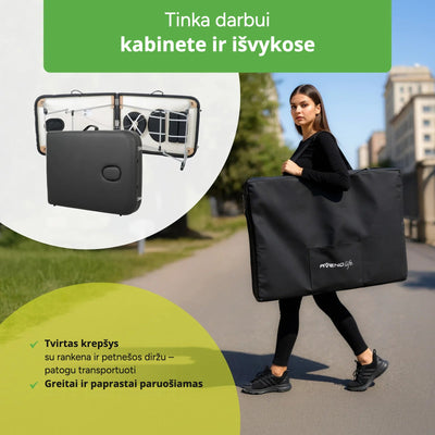 Aliuminis sulankstomas masažo stalas Habys Aveno Life Nadia Comfy – vaizdas 4