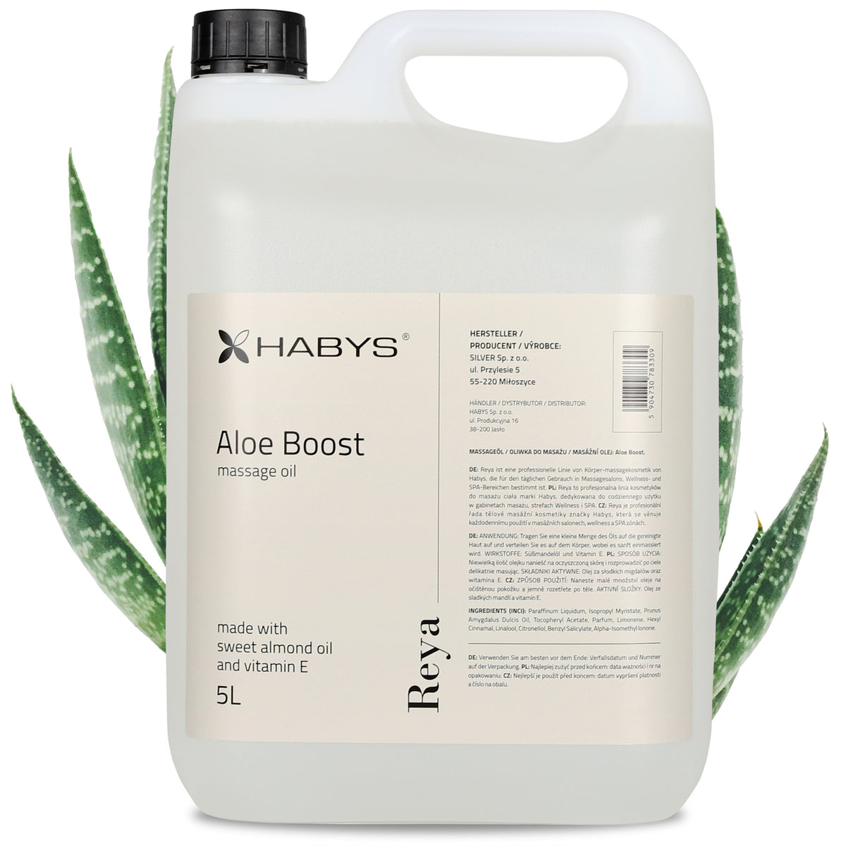 Masažo aliejus Habys Reya Aloe Boost – 5000 ml