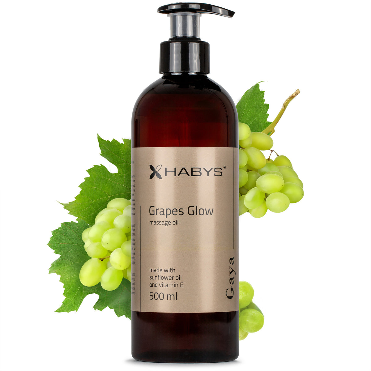 Masažo aliejus Habys Gaya, 500 ml – Grapes Glow