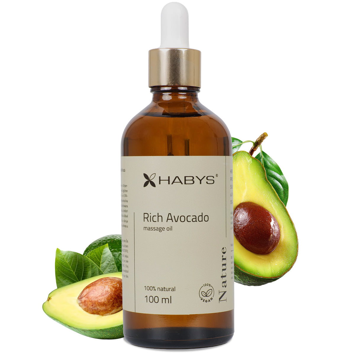 Masažo aliejus Habys Nature Rich Avocado – 100 ml