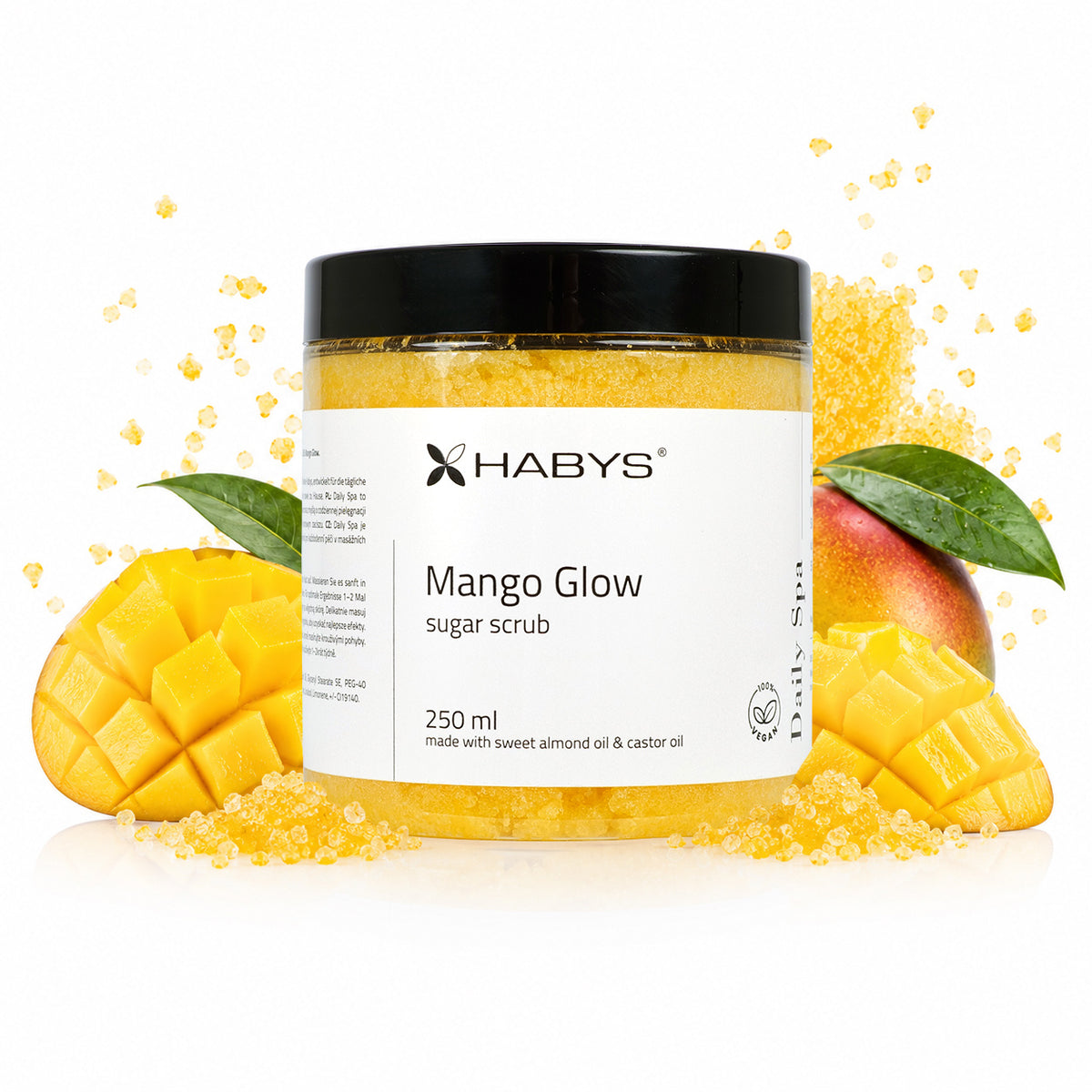 Cukrinis kūno šveitiklis Habys Daily Spa, 250 ml – Mango Glow