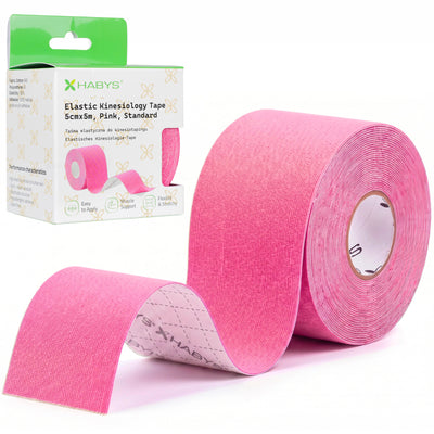 Kineziologinis teipas Habys Standard, 5 cm × 5 m – Rožinis