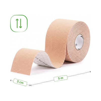 Kineziologinis teipas Habys Face, 5 cm × 5 m – Smėlio, papildomas vaizdas