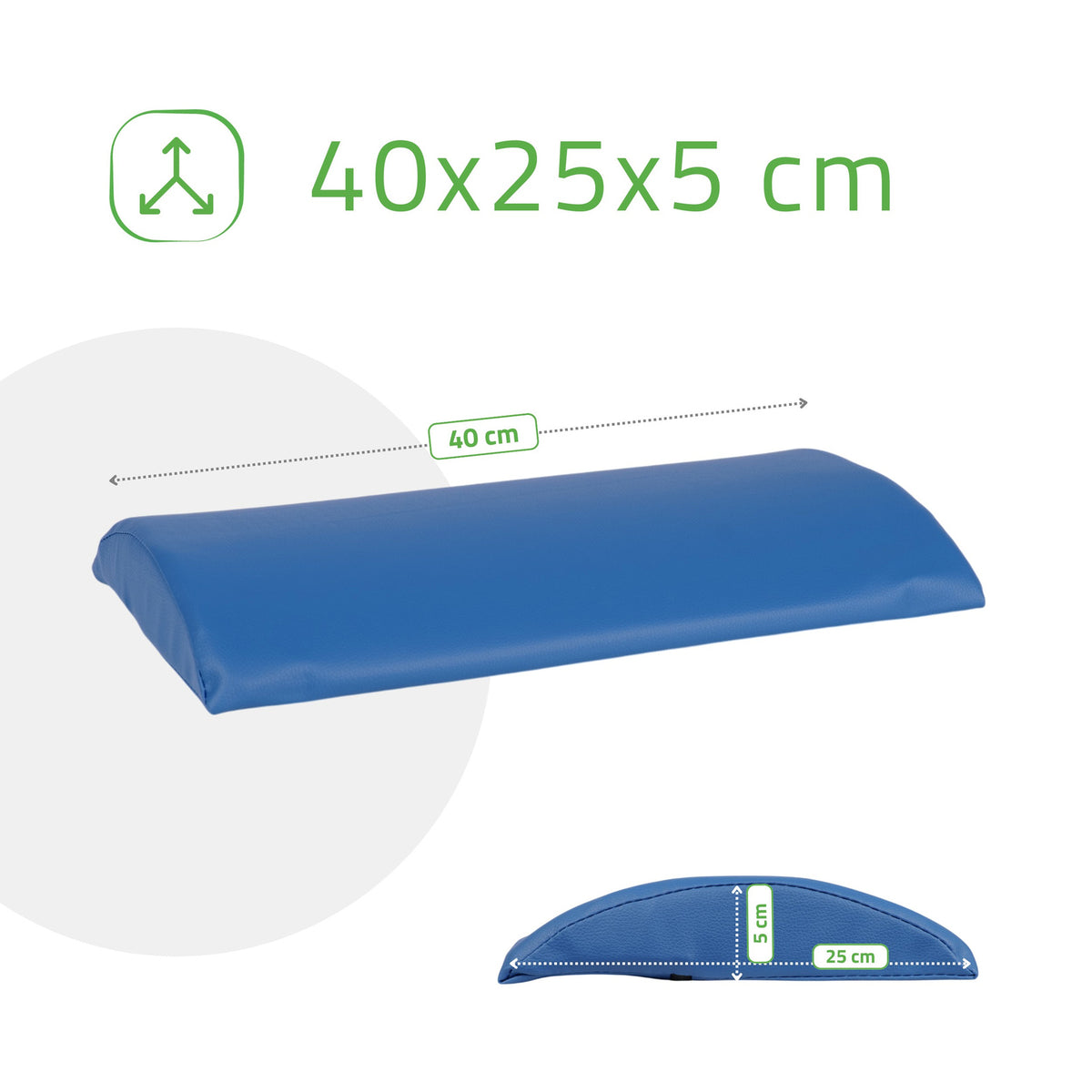 Juosmens atraminė pagalvėlė Aveno Life 40 × 25 × 5 cm Comfy Base, mėlyna k512 – nuotrauka 5