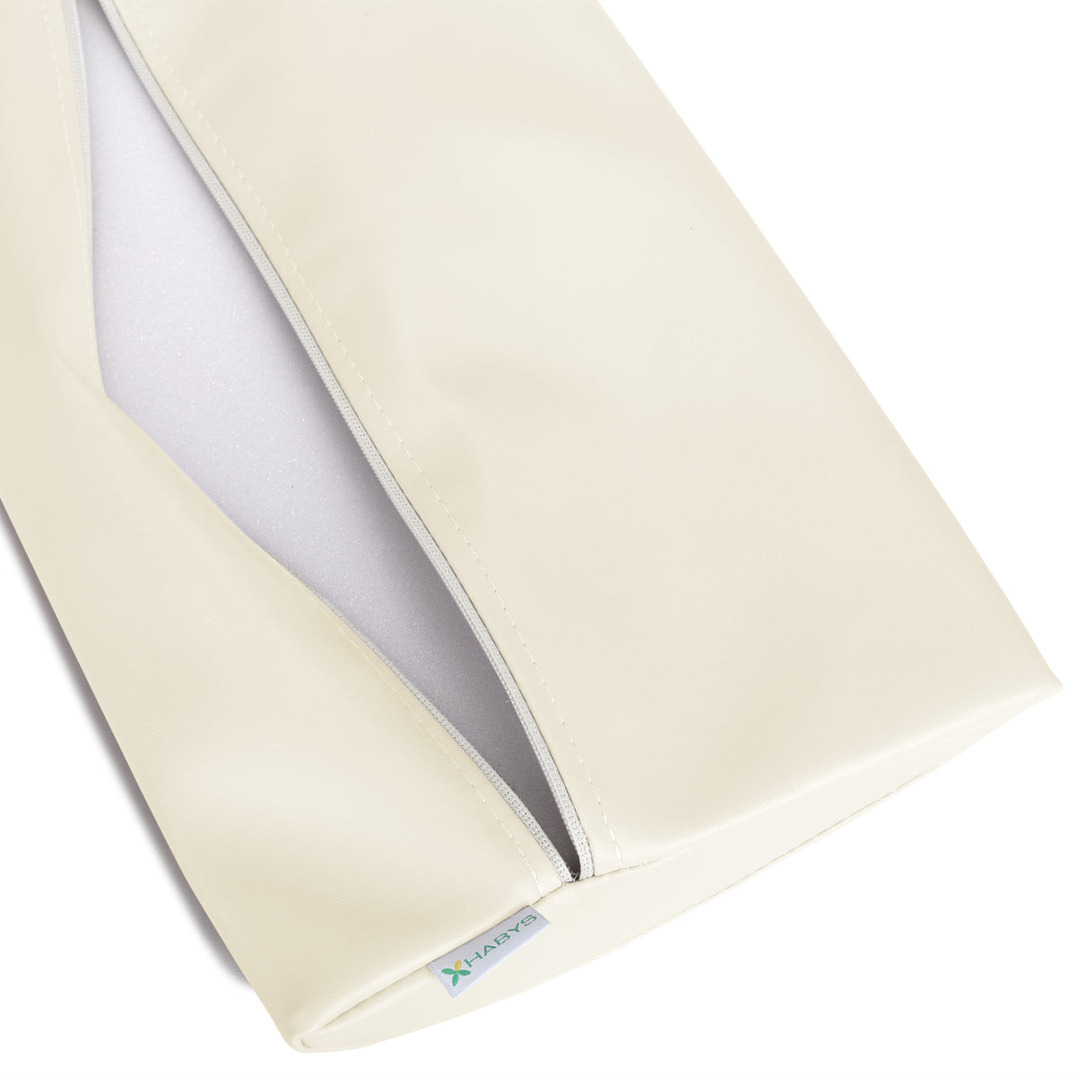 Juosmens atraminė pagalvėlė Habys 40 × 25 × 5 cm kieta Satin Comfort, dramblio kaulo k707 – nuotrauka 2