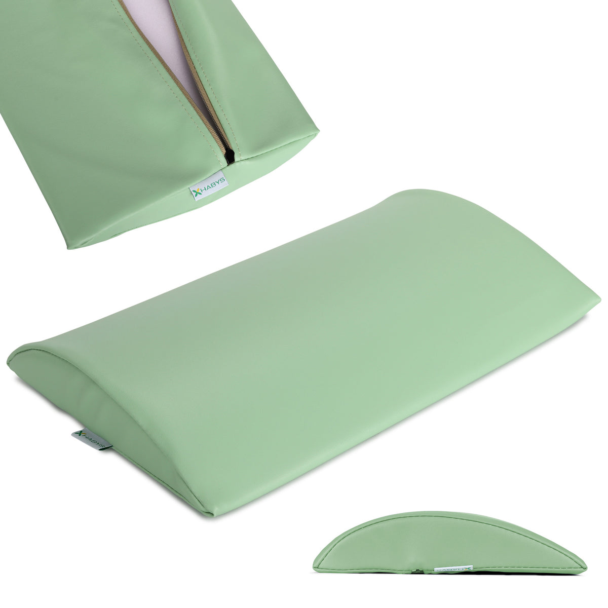Juosmens atraminė pagalvėlė Habys 40 × 25 × 5 cm kieta Vinyl Flex, žalia k022 – nuotrauka 1