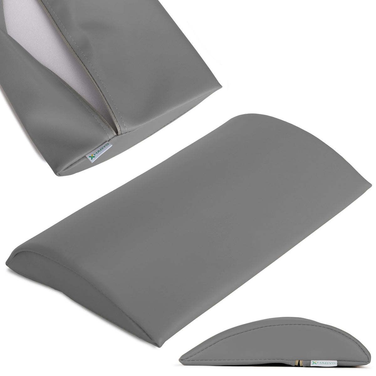 Juosmens atraminė pagalvėlė Habys 40 × 25 × 5 cm minkšta Satin Comfort, pilka k722 – nuotrauka 1