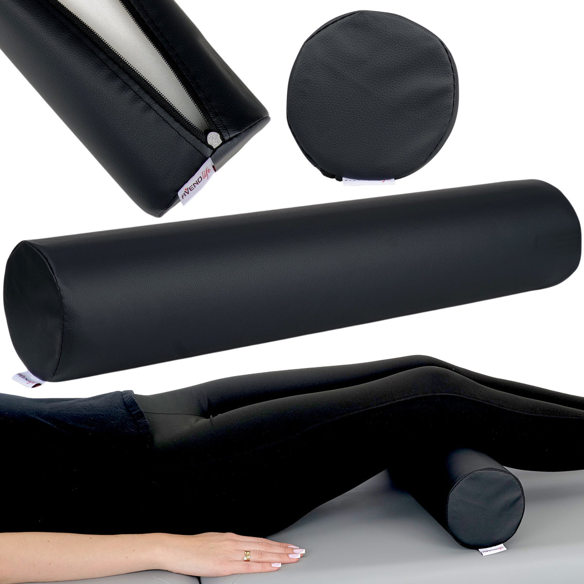 Masažo volelis Aveno Life 12 × 60 cm Comfy Base, juoda k515 – nuotrauka 1