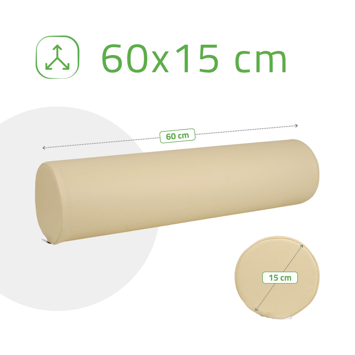 Masažo volelis Aveno Life 15 × 60 cm Comfy Base, smėlio k533 – nuotrauka 5
