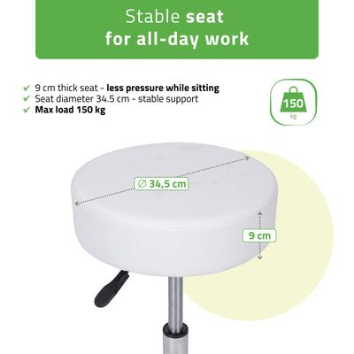 Masažuotojo kėdė Habys Tila Comfy Base, balta k501 – nuotrauka 2