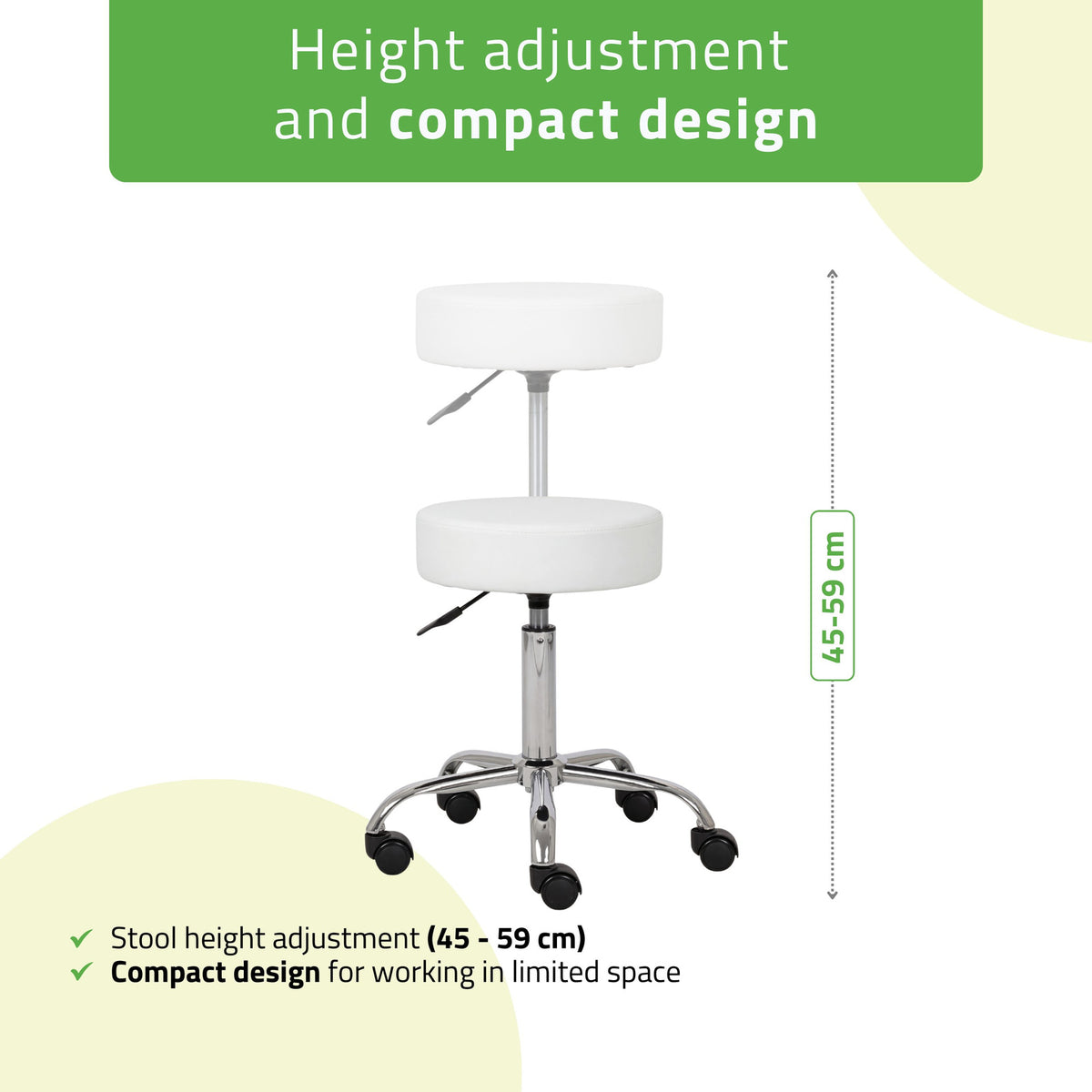Masažuotojo kėdė Habys Tila Comfy Base, balta k501 – nuotrauka 3