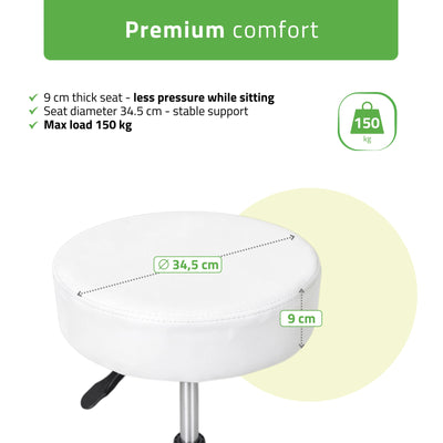 Masažuotojo kėdė Habys Timo Comfy Base, balta k501 – nuotrauka 5