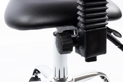 Balninė masažuotojo kėdė Restpro Expert 3 su atlošu, juoda – atlošo reguliavimo mechanizmas