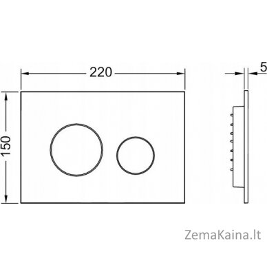 Tece TECEloop nuleidimo mygtukas - plastikinis tualeto nuleidimo mygtukas, balti, blizgūs chromuoti mygtukai