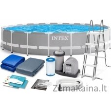 Intex Prism rėmo sodo baseinas 610x132 cm 5in1 INTE dobrepooly