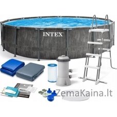 Intex Prism karkasinis sodo baseinas Greywood 457x122 cm goodpools