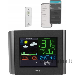 TFA meteorologinė stotis TFA 35.8000.01 ŽIŪRĖTI METEO WLAN radijo meteorų stotį