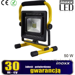 Nvox nešiojamas LED prožektorius 50w 6000k baterija/230v