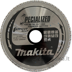 „Makita“ diskinis pjūklas 185 x 30 x 60 DANTŲ METALO EFFICUT