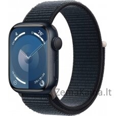 „Apple Watch 9“ 41 mm GPS „Midnight Alu Sport Loop“ išmanusis laikrodis tamsiai mėlynas (MR8Y3QP/A)