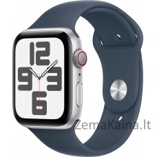 Išmanusis laikrodis Apple Watch SE 2023 GPS + Cellular 44mm Silver Alu Sport S/M Navy Blue (MRHF3QP/A)