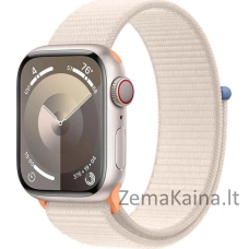 Apple Watch 9 GPS + Cellular 41 mm Starlight Alu Sport Loop išmanusis laikrodis smėlio spalvos (MRHQ3QP/A)