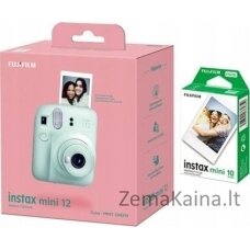 Fujifilm Fujifilm skaitmeninis fotoaparatas | Instax Mini 12 kamera + Instax Mini Glossy (10pl) | Mėtų žalia | 800