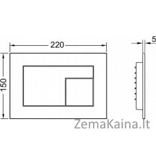 Tece BUTTON FLUSH TECEVELVET CASTORO BROWN nuleidimo mygtukas