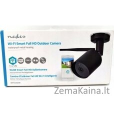 Nedis IP kamera Nedis WiFi Smart Outdoor IP kamera | Full HD | Metalo behuizavimas | Waterdicht (IP65) Bullet IP apsaugos kamera lauke 1920 x 1080 px Lubos / siena