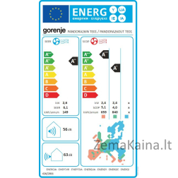 Gorenje Gorenje oro kondicionierius | Oro kondicionierius, vidaus blokas | 20011518 PANDORA26 TE01