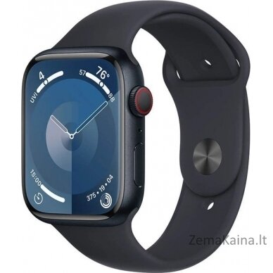 Išmanusis laikrodis Apple Watch 9 GPS + Cellular 45mm Midnight Alu Sport M/L Navy Blue (MRMD3QP/A)