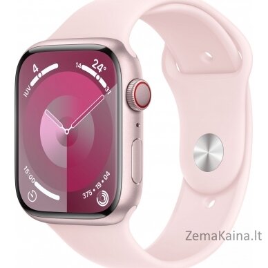 Išmanusis laikrodis Apple Watch 9 GPS + Cellular 45mm Pink Alu Sport M/L Pink (MRML3QP/A)