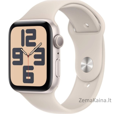 Išmanusis laikrodis Apple Watch SE 2023 GPS 44mm Starlight Alu Sport S/M Beige (MRE43QI/A)