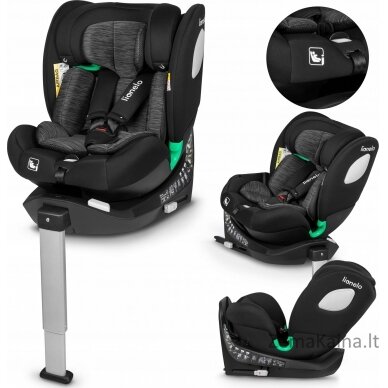 Automobilinė kėdutė Lionelo Braam i-Size automobilinė kėdutė, 0-36 kg, Carbon Black