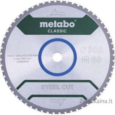 „Metabo“ diskinis pjūklas PLIENO PJOVYMAS CLASSIC 305*25,4MM Z60 (1 PC)