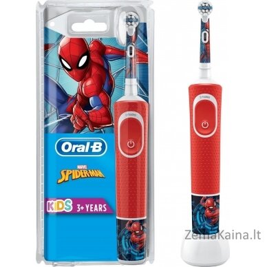 „Oral-B Oral-B D100 Kids Spider-Man Extra Soft 3+“ dantų šepetėlis