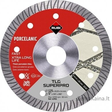 Rubi RUBI DIAMOND BLADE TLG 125 SUPERPRO KERAMIKAI IR AKMENUI