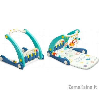 Toyz 2IN1 WALKKAS SU MUZIKINIU KILIMU MĖLYNA