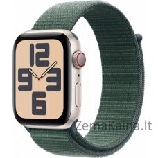 Apple Watch SE GPS + Cellular 40 mm Starlight Alu Sport Loop išmanusis laikrodis žalias (MXGH3QF/A)