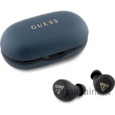 Guess Guess Bluetooth ausinės GUTWSPGTSPSB TWS + prijungimo stotelė mėlyna/mėlyna grūdėtas klasikinis logotipas