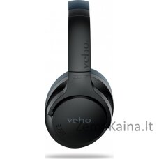 „Veho ZB-7“ ausinės laidinės ir belaidės galvos juostos skambučiai / muzika USB tipo C „Bluetooth“ juoda